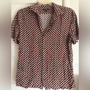 Express Men's Checkered Button Down Shirt
